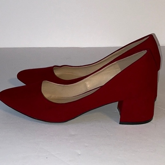 Simply Styled, Red Suede-Like Pumps, 9.5 - Picture 4 of 11